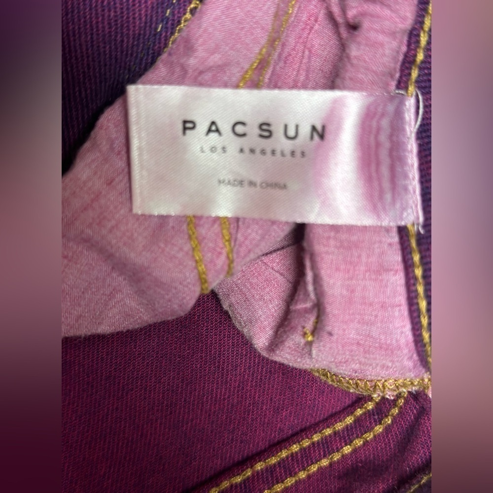Pacsun mom jeans 25 14”waist 10-1/2 rise 27”inseam-purple preowned great conditi - Picture 4 of 7